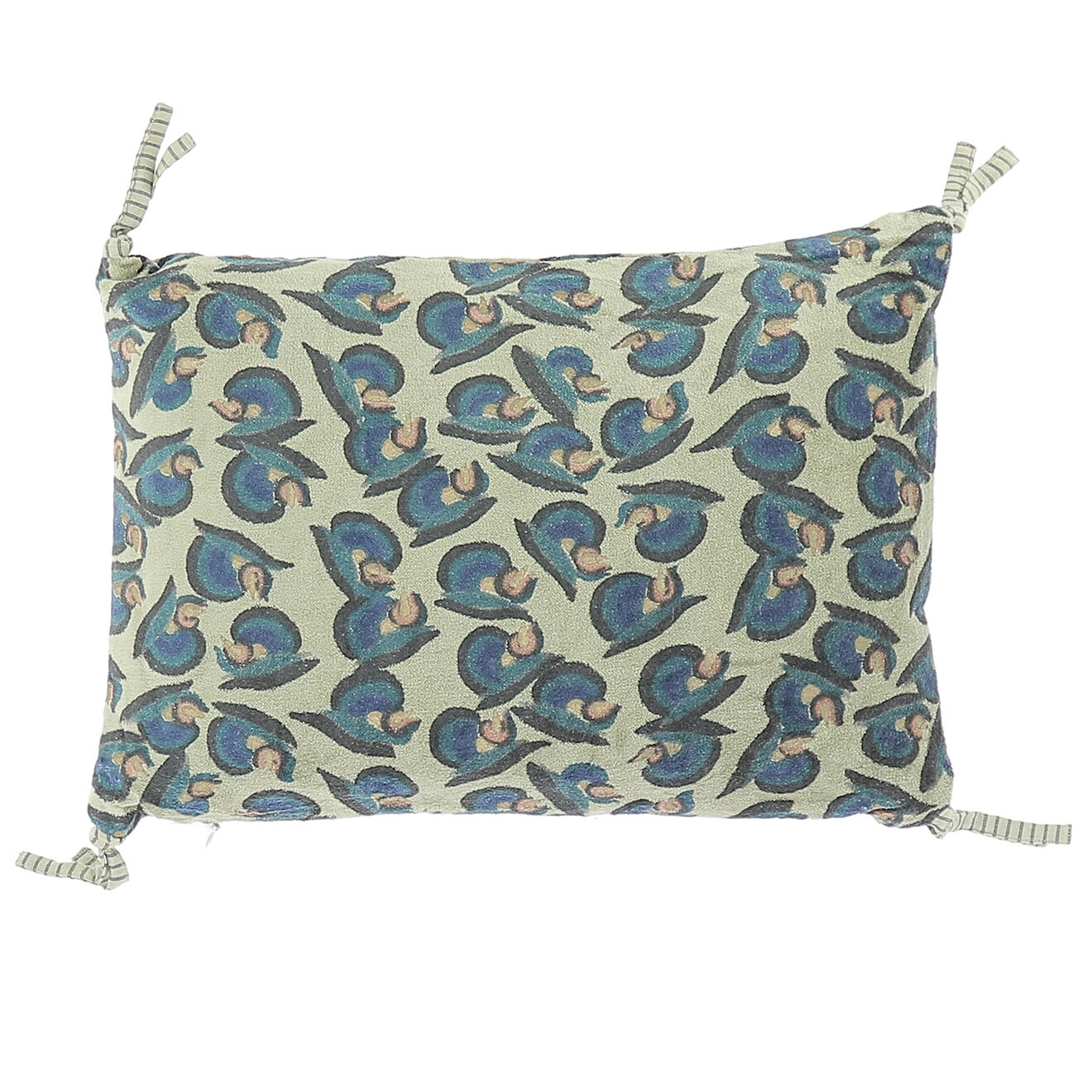 En Fil d'Indienne Housse de coussin Art Déco beige - 25x35 cm