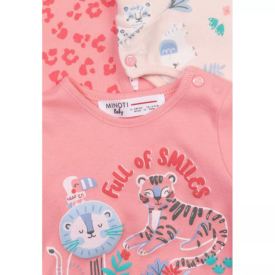 MINOTI 3er-Pack T-Shirts KorallrotApricot