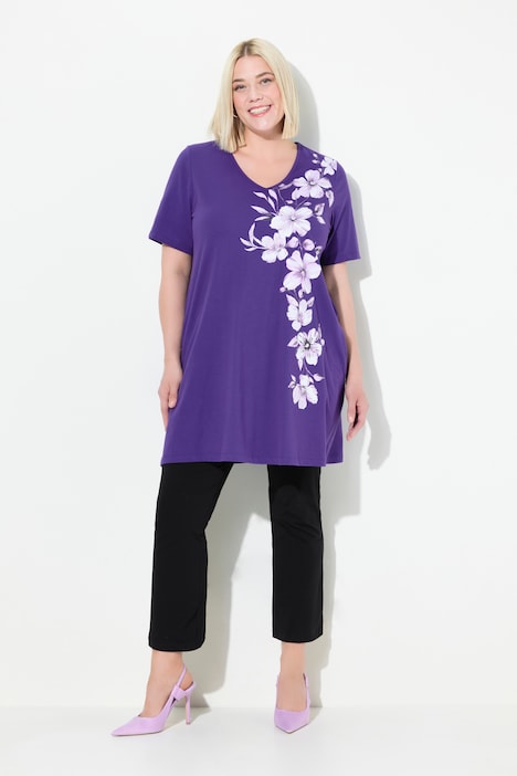 Longshirt, A-Linie, Motivdruck