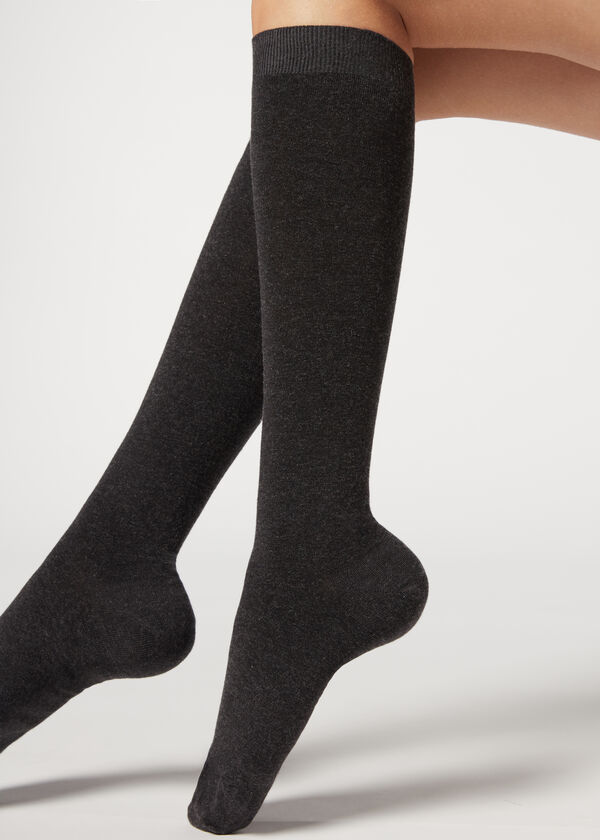 Meias compridas com cashmere