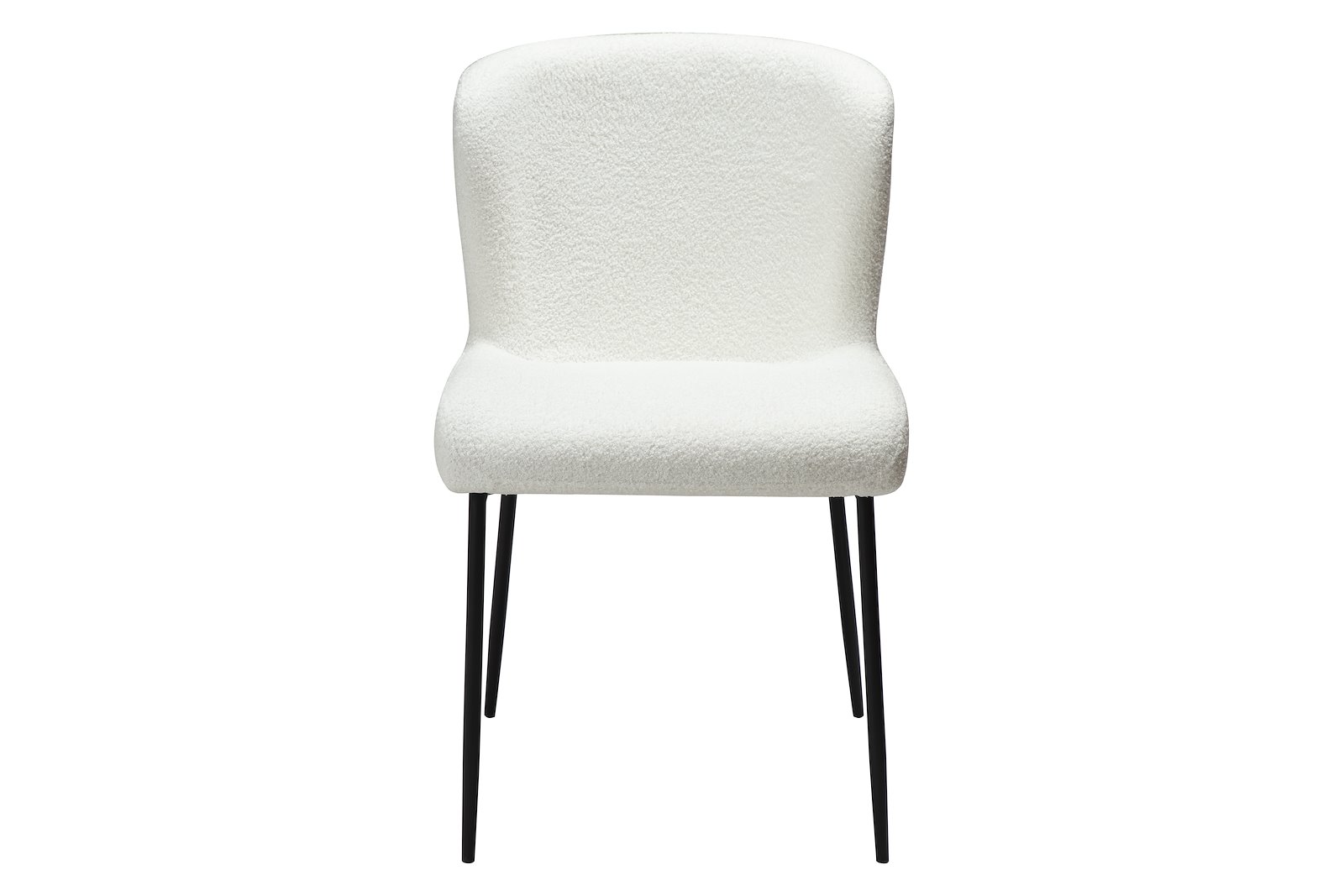 Glam spisestol Tekstil Bouclé RPES snow og sorte ben