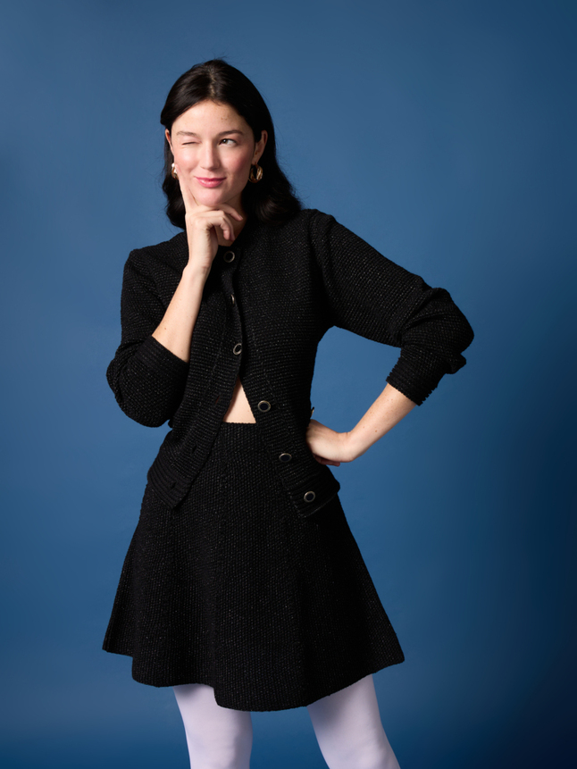 Gilet en maille scintillante