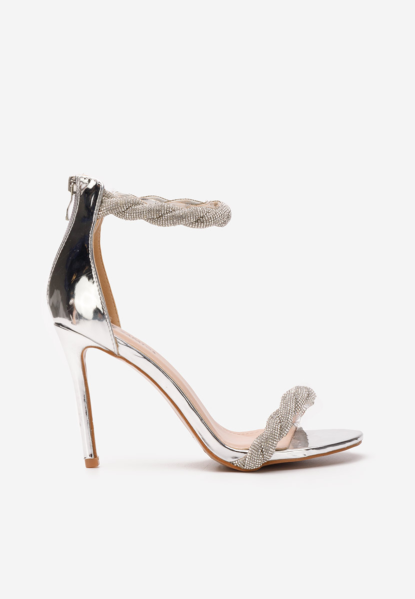 Sandales élégantes à talon argent Melia