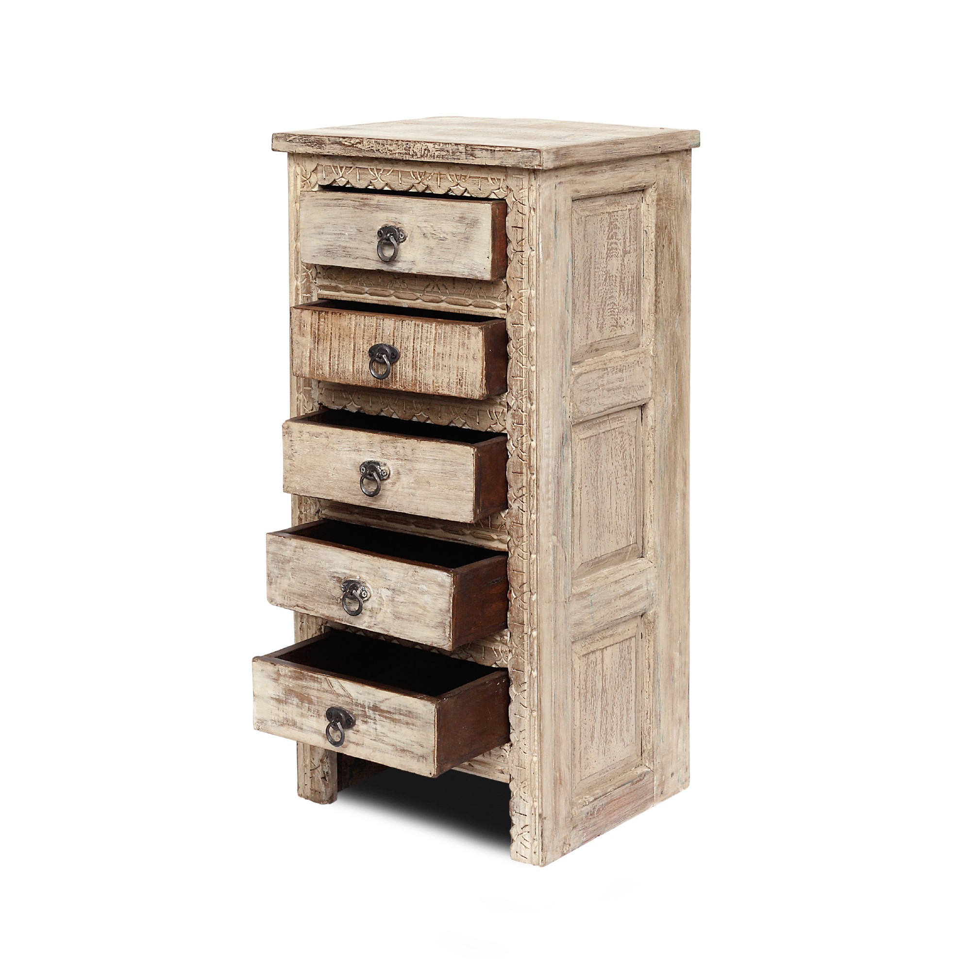 Schränkchen 'Gaveta' mit 5 Schubladen, H 93 cm, B 45 cm, L 37 cm von fischer's lagerhaus