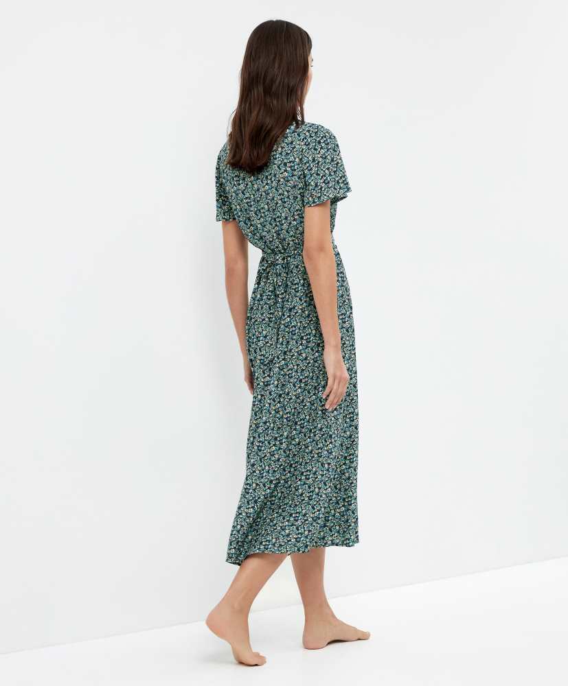 vestido longo floral