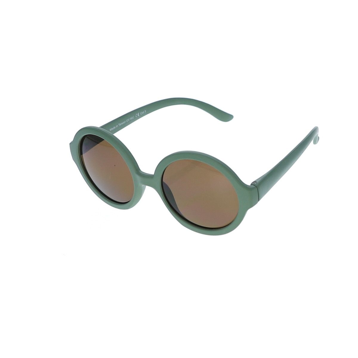 Lunettes de soleil rondes kaki enfant Roodoudou