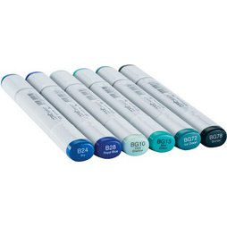 Marqueur sketch, kit de 6 'Sea & Sky'