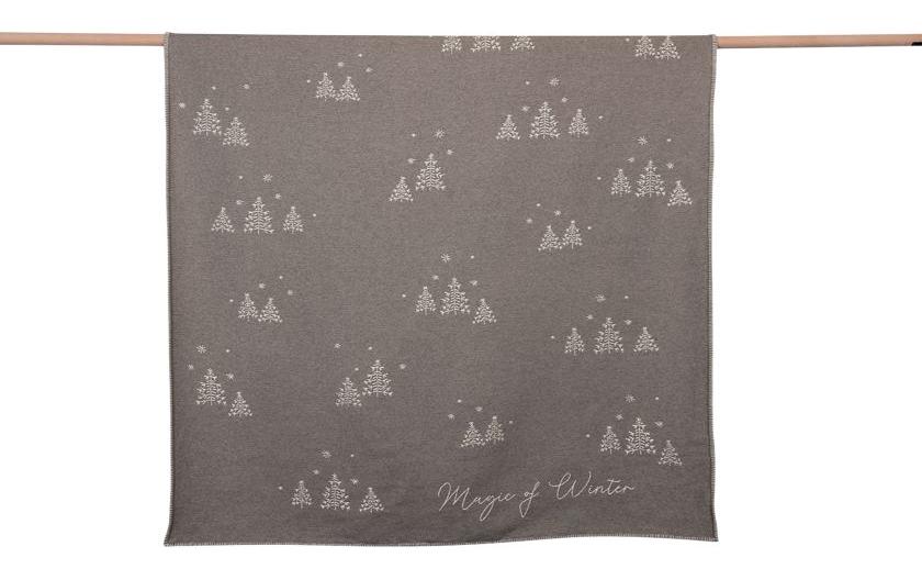 Decke Diva Magic of Winter 135 x 200 cm, Grau/Weiss<br>Wohndecke mit Muster