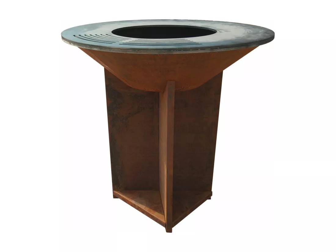 Barbecue brasero avec plaque d'acier de 100 cm
