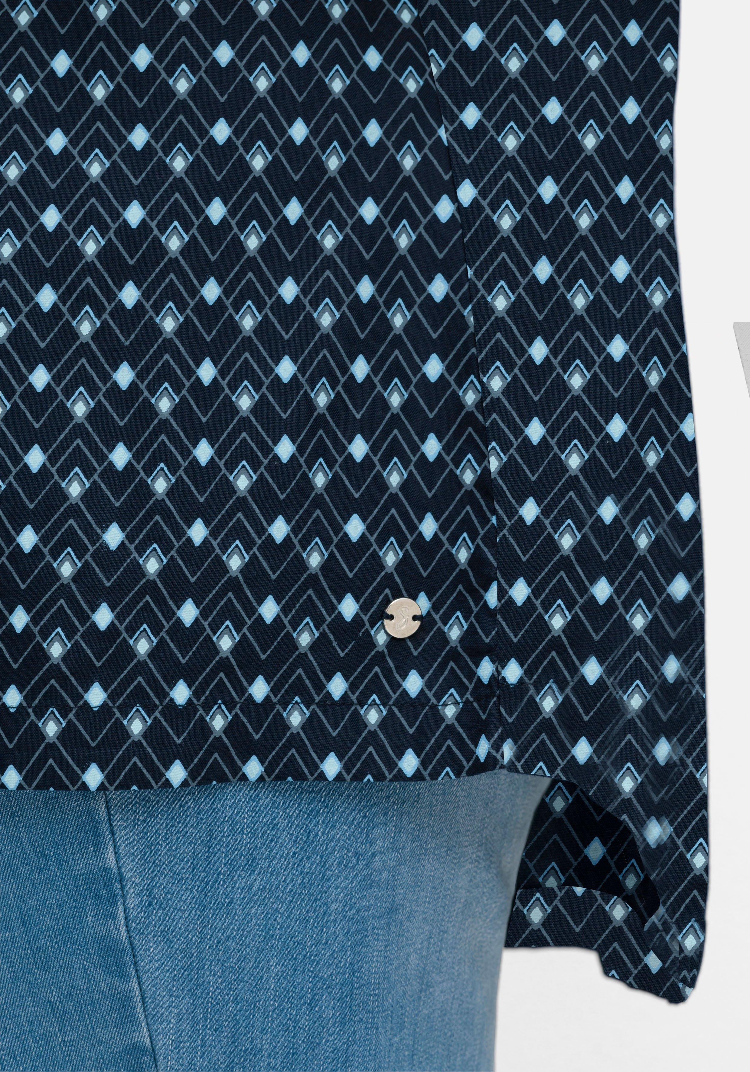 Tunika mit Minimal-Alloverprint, aus Twill