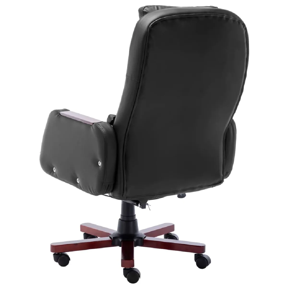 Chaise de Bureau vidaXL - Noir Similicuir