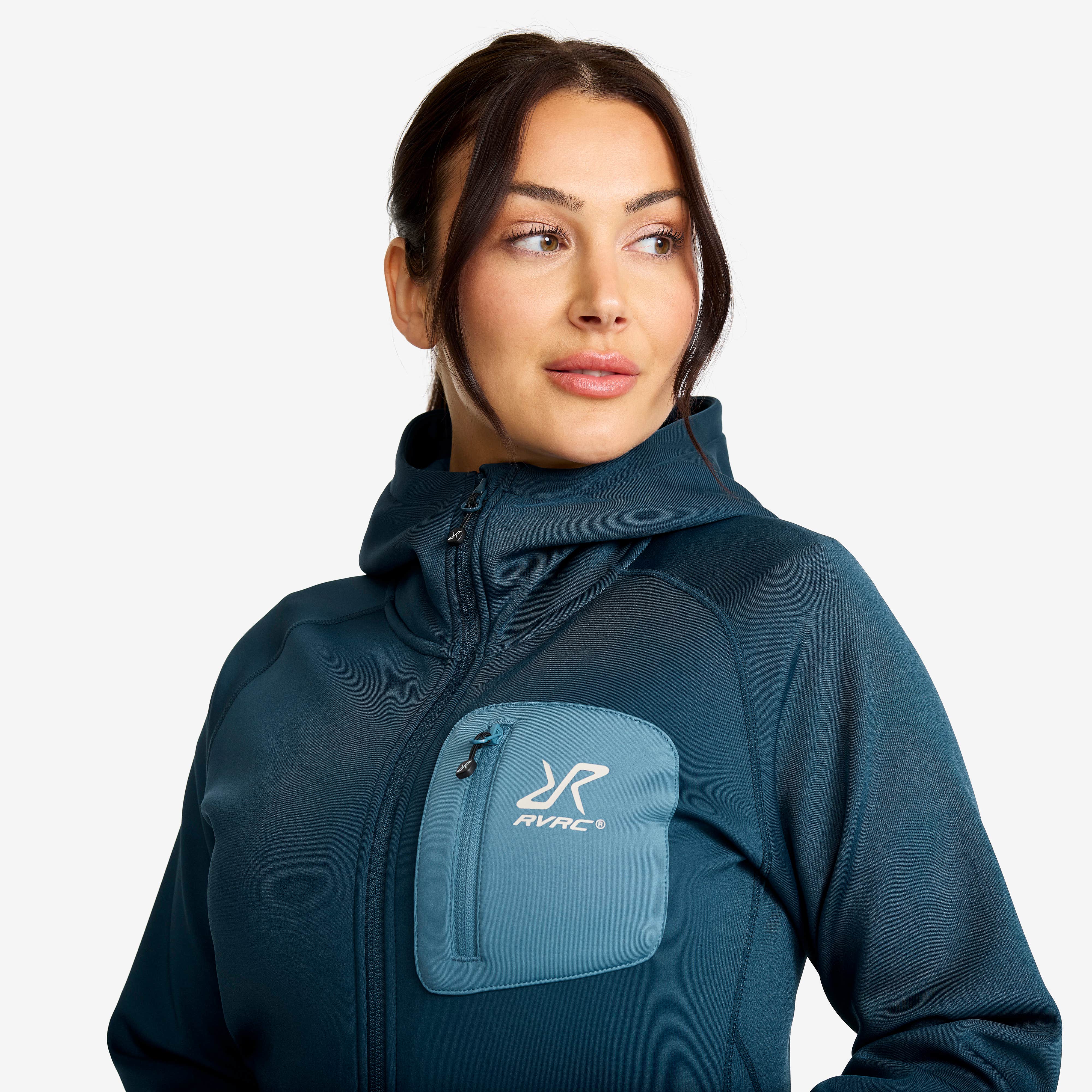 Evolution Stretch Fleece Hoodie Dame Moonlit Ocean/Stellar