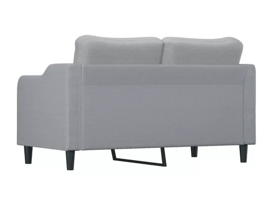 Canapé à 2 places Gris clair 140 cm Tissu