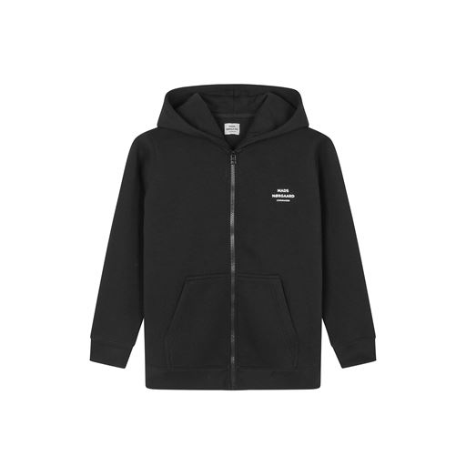Mads Nørgaard Standard Hudini Zip Sweatshirt, Black, 10 år