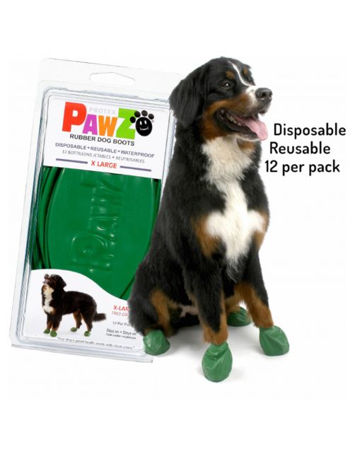 Pawz Rubber Dog Boots - Hondenschoen - Groen X-Large