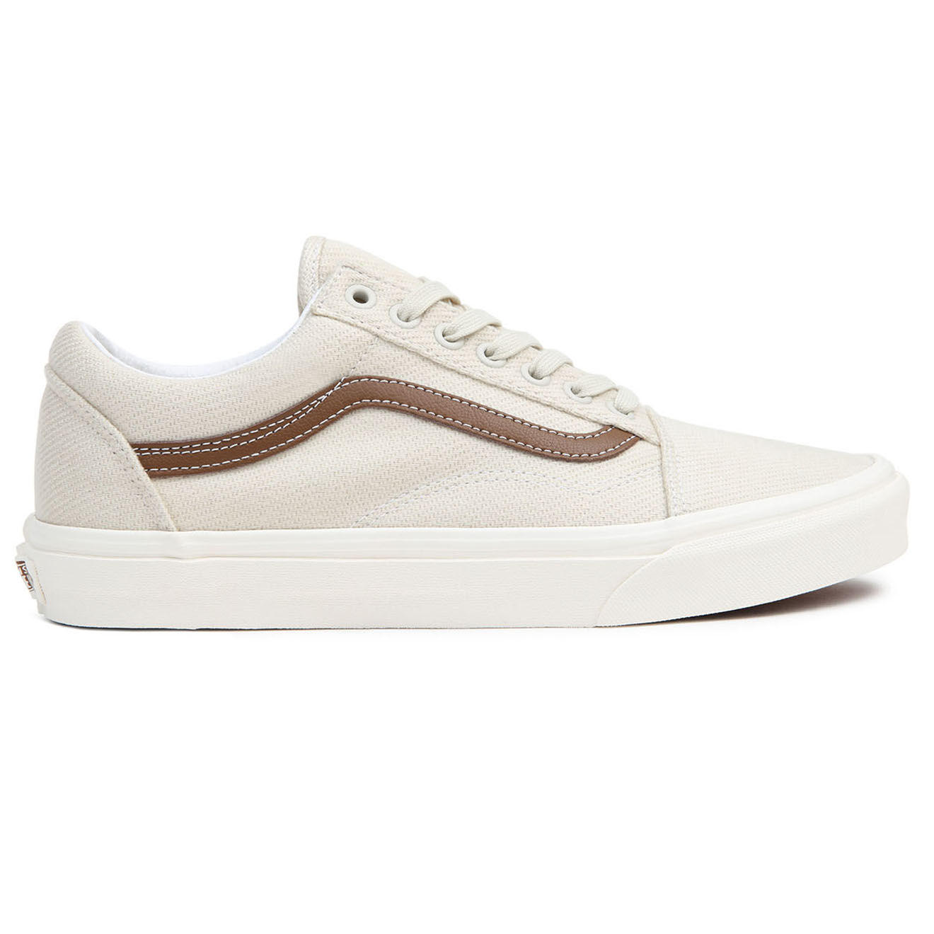 Vans Sneakers en Cuir & Textile Old Skool écrues