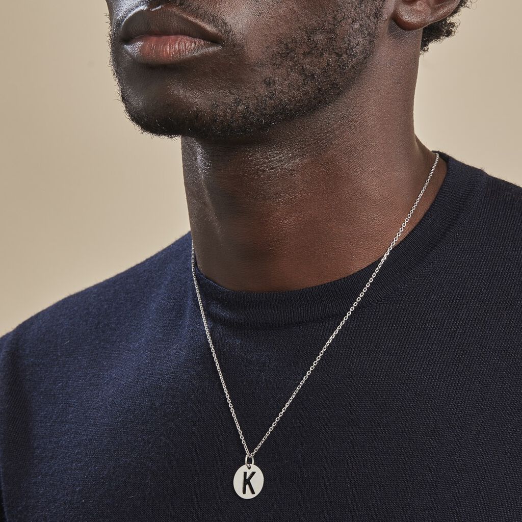 Pendentif Elio K Argent Blanc