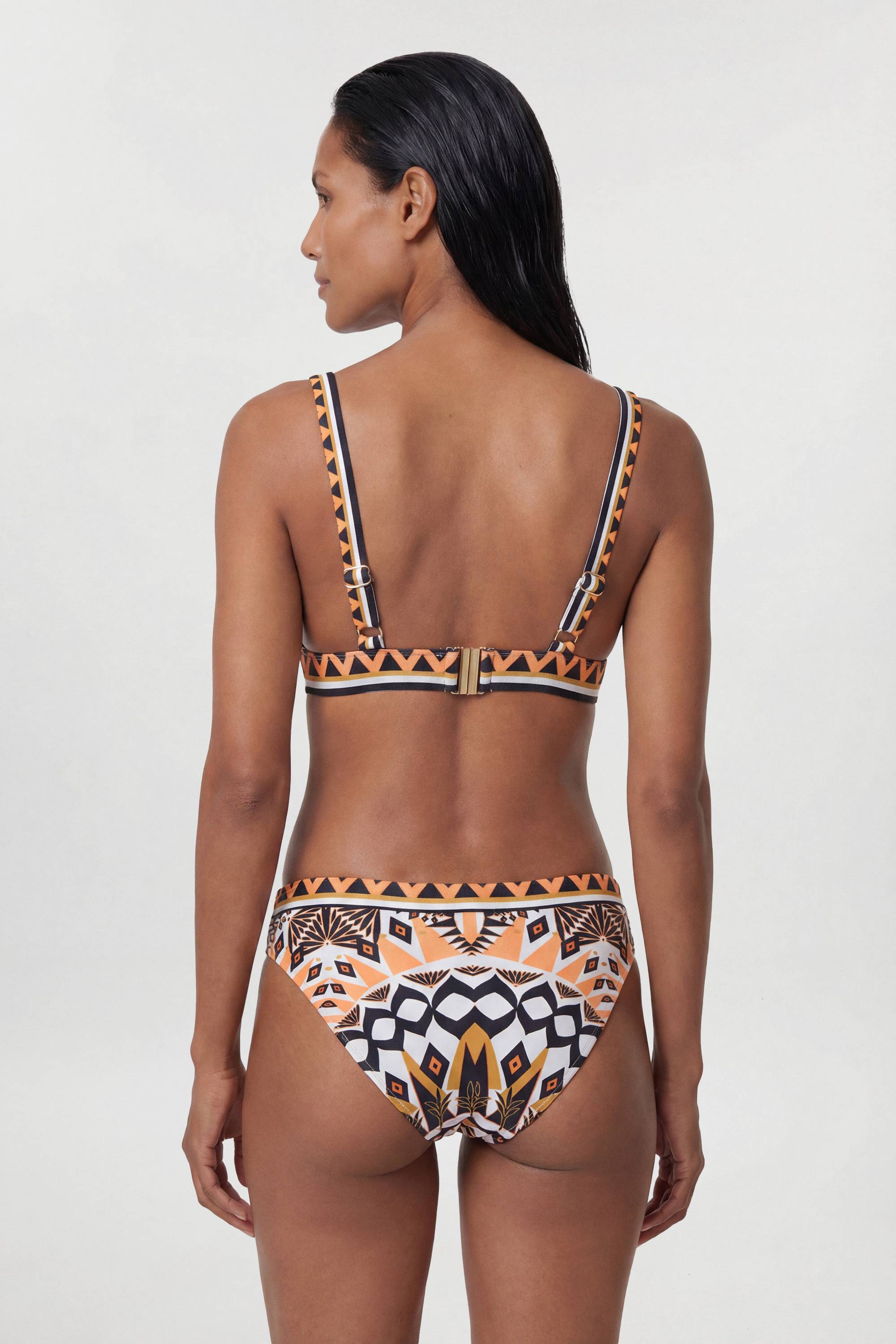 KarenMillen Haut de Bikini Décolleté à Motif Carrelage