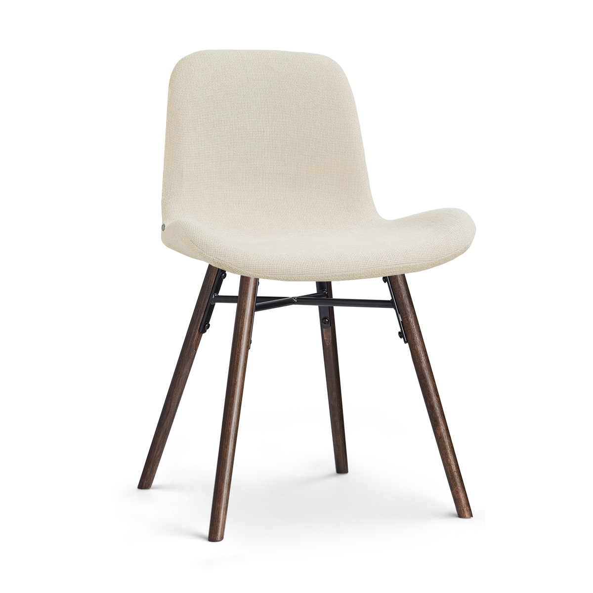 Eetkamerstoel Nena-Fé walnoot houten onderstel cottonbeige