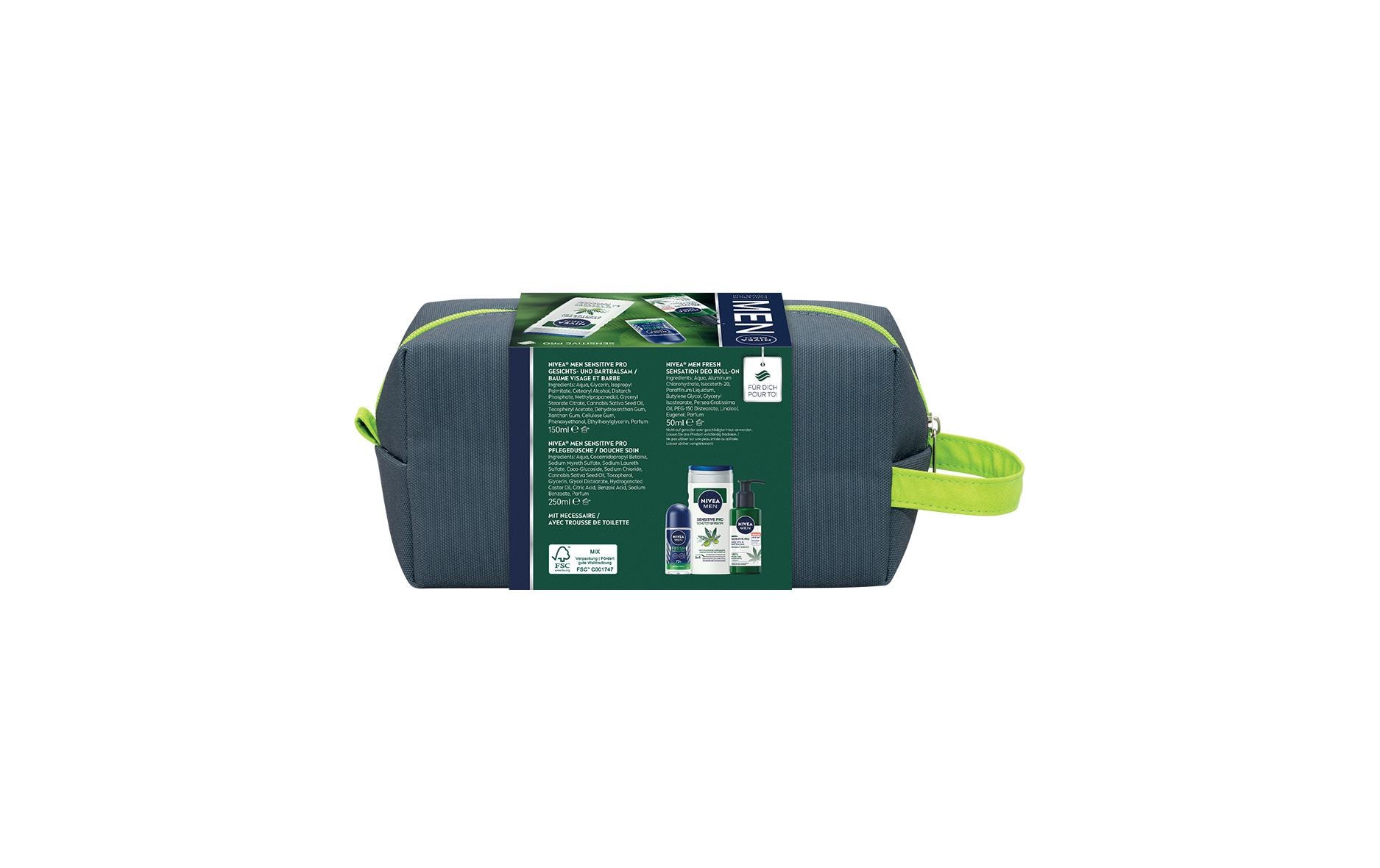 Geschenkset Sensitive Pro 4-teiligPflegeset sorgt für einen frischen Start in den Tag