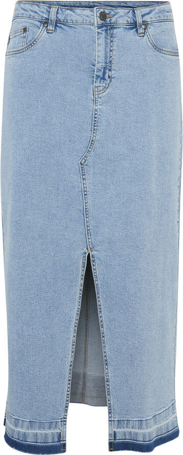 Culture CUami Long Skirt Light blue wash