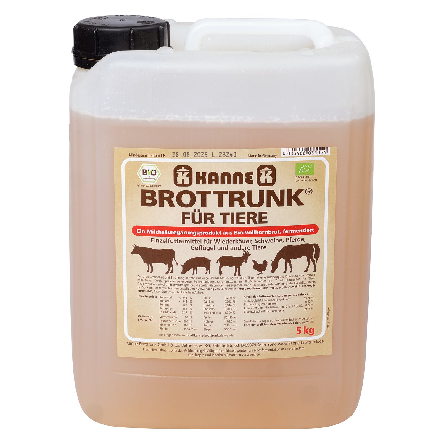 KANNE Bio Brottrunk für Tiere - 5 kg