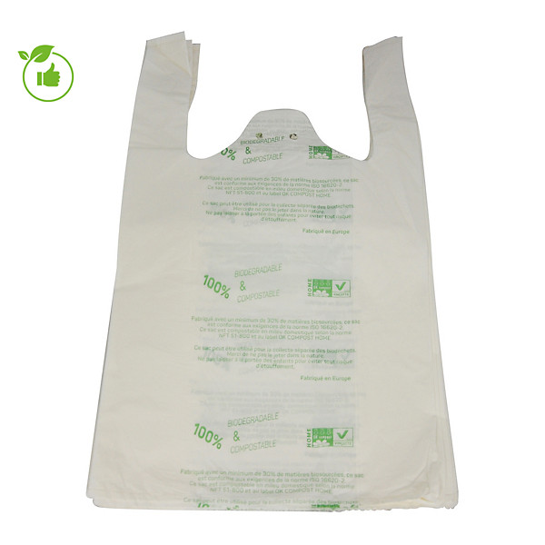 Sacs bretelles blancs, lot de 2000