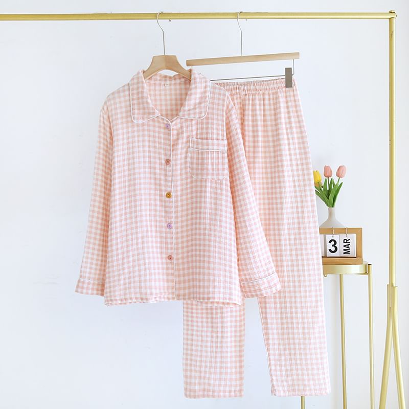molpes - Pyjamaset: shirt met lange mouwen en patroon + broek