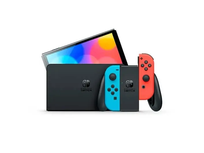 Nintendo Switch OLED - Spilkonsol - 1080p (Full HD) - sort, neonrød, neonblå