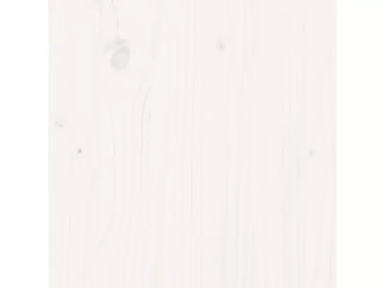 Repose-pied de jardin blanc bois de pin massif
