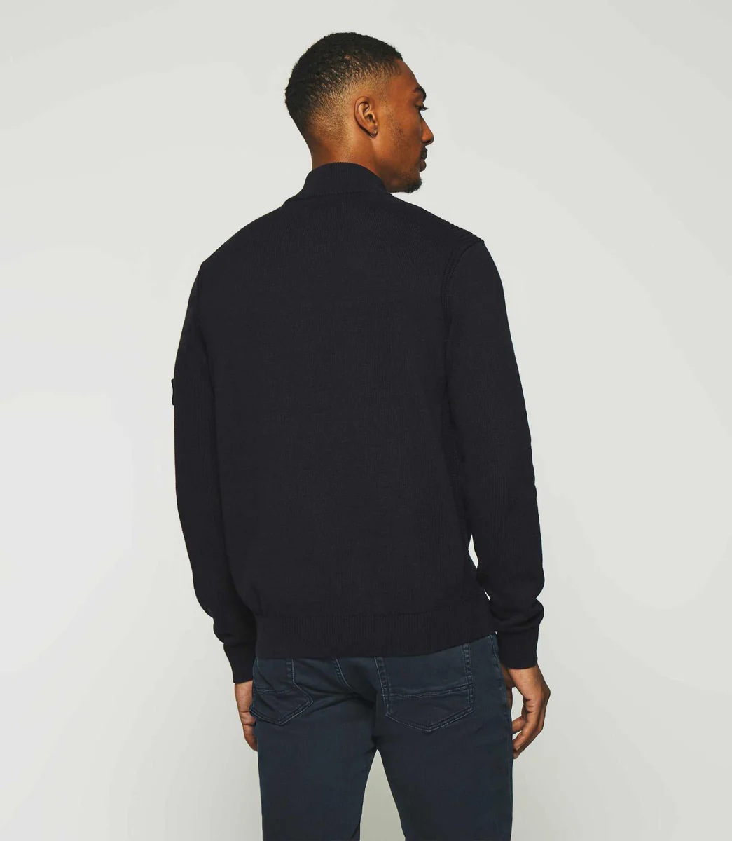 Gilet zippé col montant marine DAN
