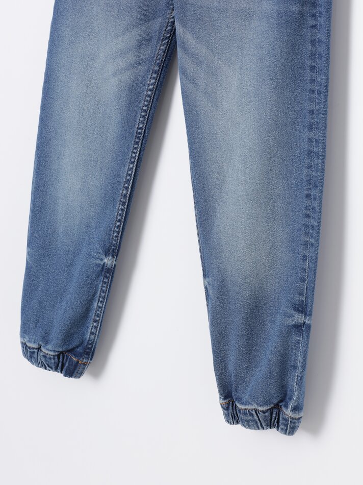 Calça jeans jogger confortável - Índigo