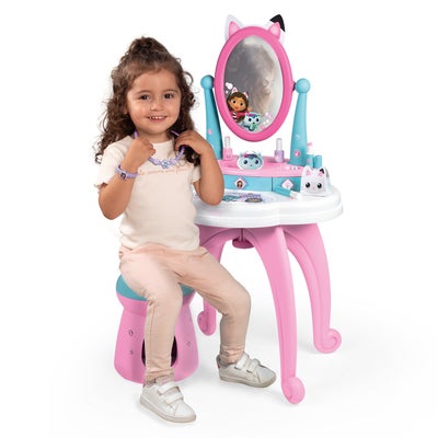 Smoby Gabby's Dollhouse 2-i-1 Sminkebord med Krakk