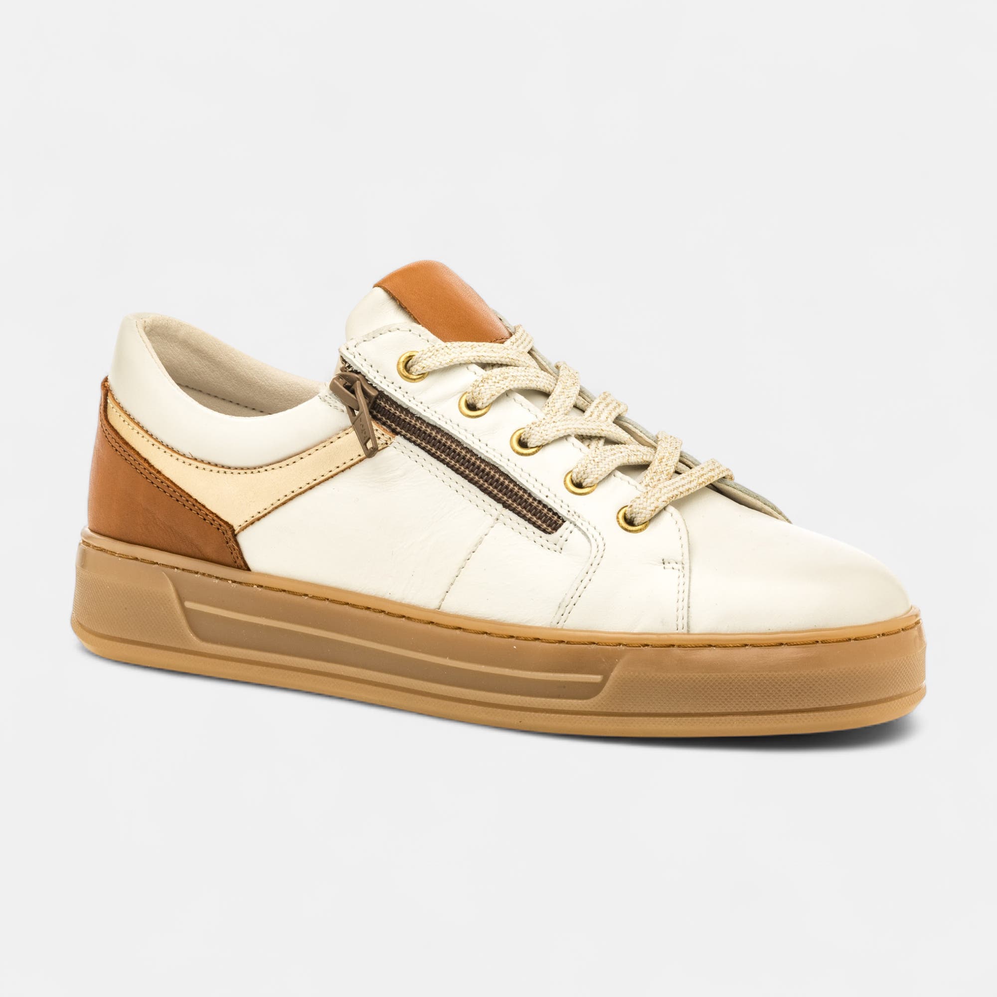 Baskets basses Femme en cuir blanc