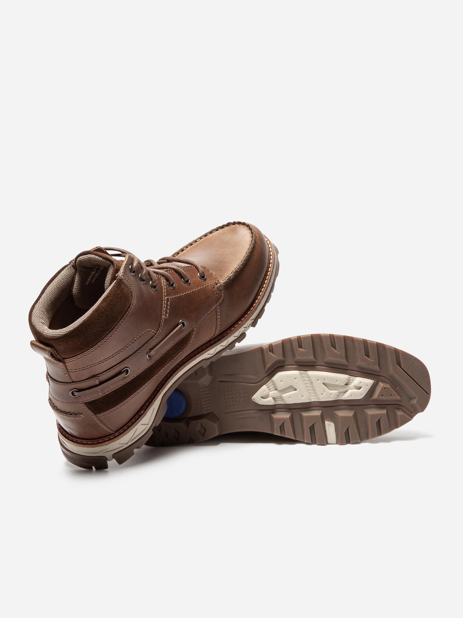 Boots Homme Confort Semelle Crantée Cuir Marron