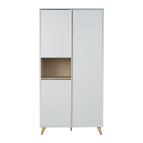 Chambre TRIO Lit 70x140 Commode Armoire LOFT Blanc - QUAX