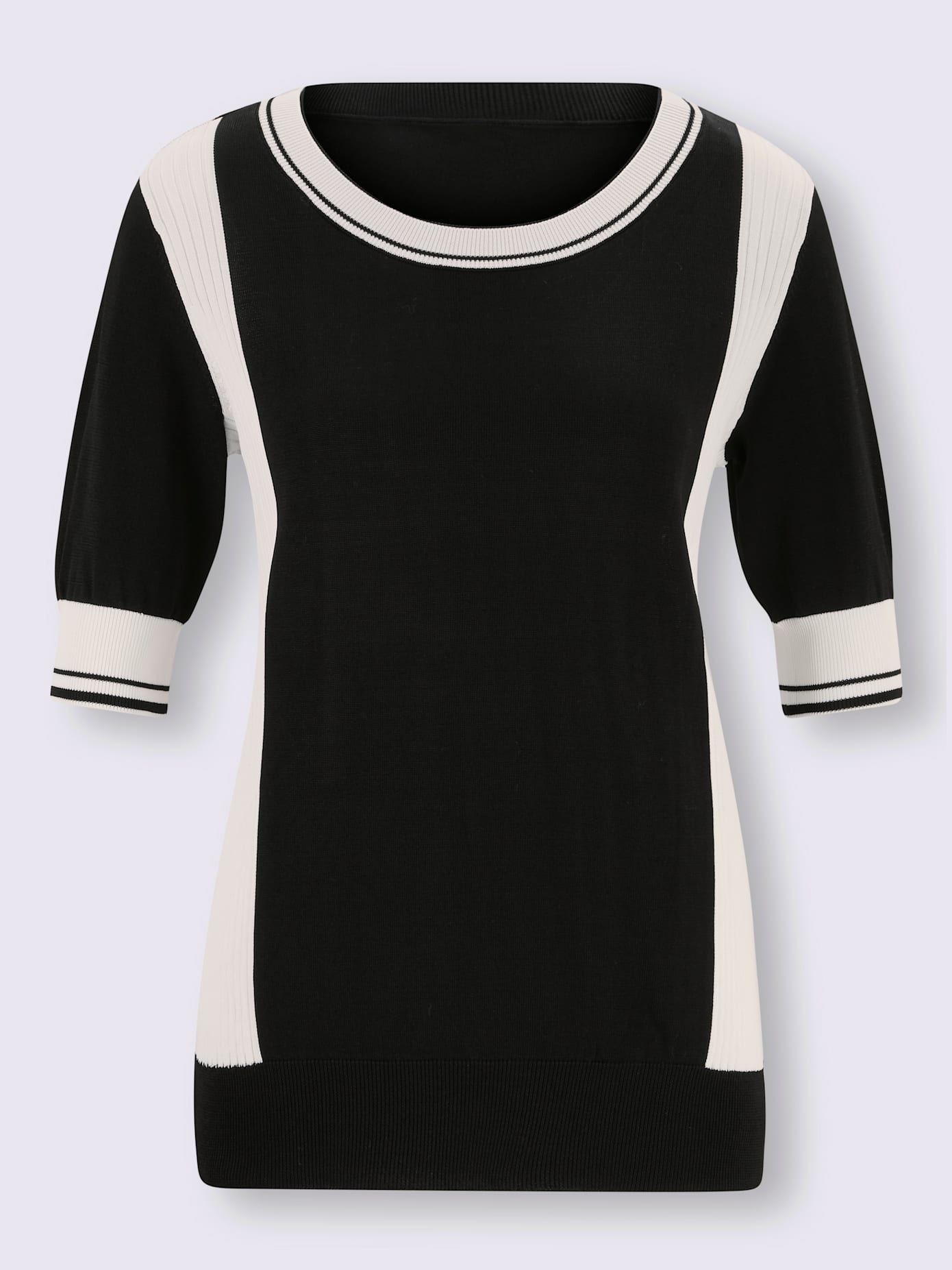 Pull motif tricoté moderne