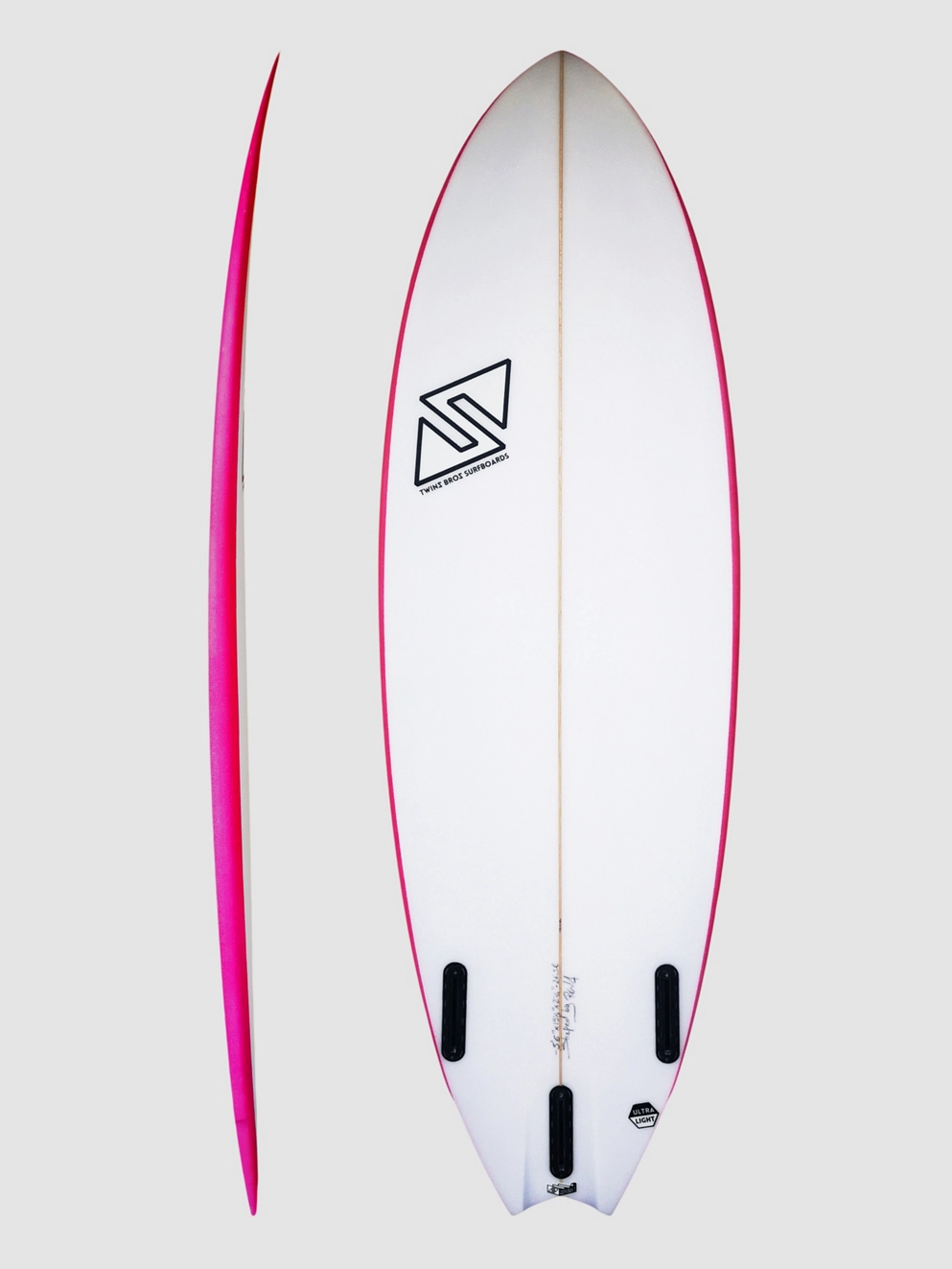TwinsBros Ajeje Future Fucsia Rail Surfboard fucsia rail