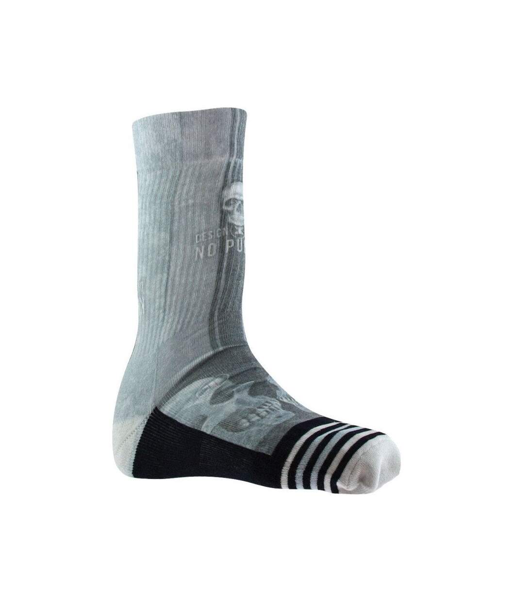 NO PUBLIK Chaussettes Homme Coton SKULL Noir Gris