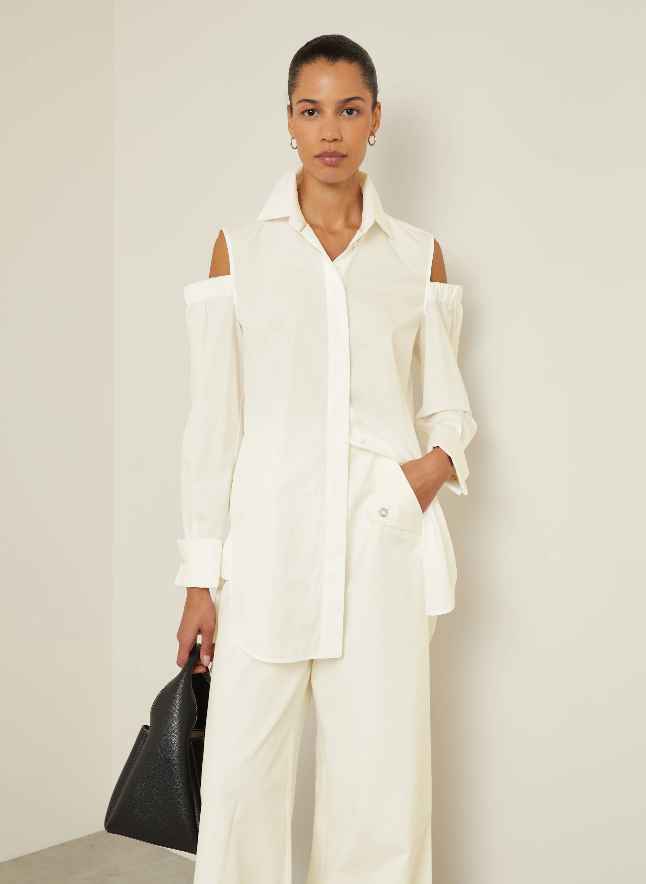 Max Mara Cold-Shoulder-Bluse RAGNI