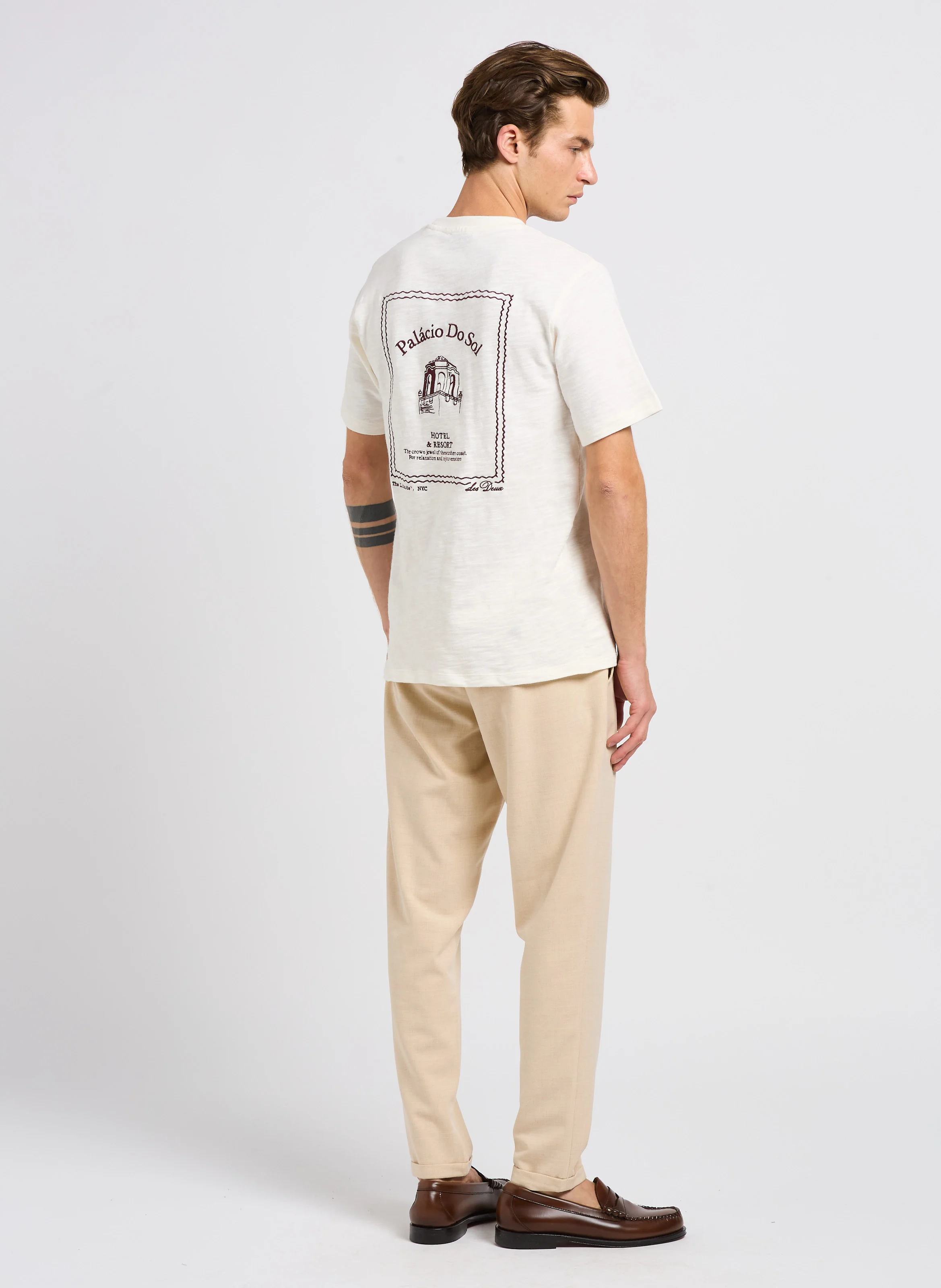COMO - Pantalon de costume en fibres recyclées mélangées | Marron