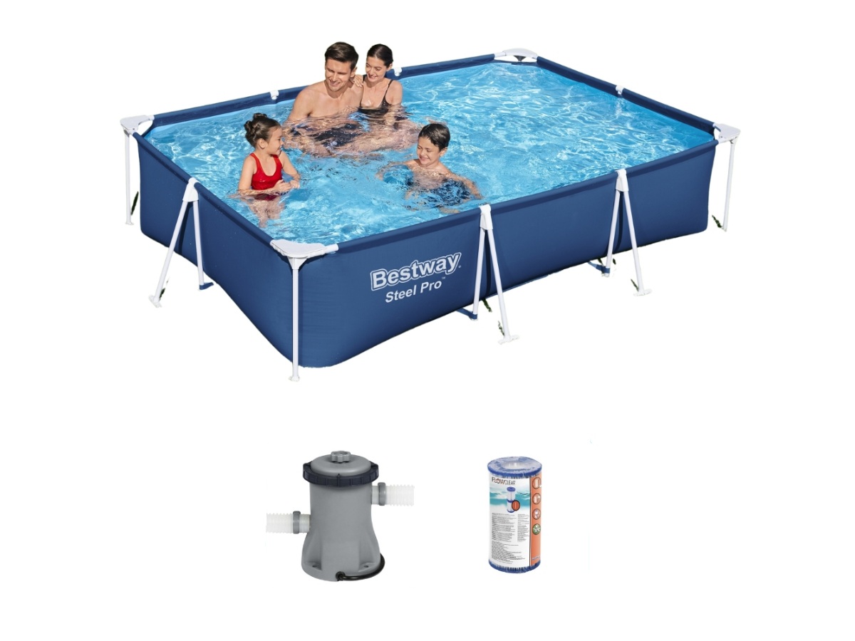 Bestway steel pro 300x201x66cm zwembad – 3-delig