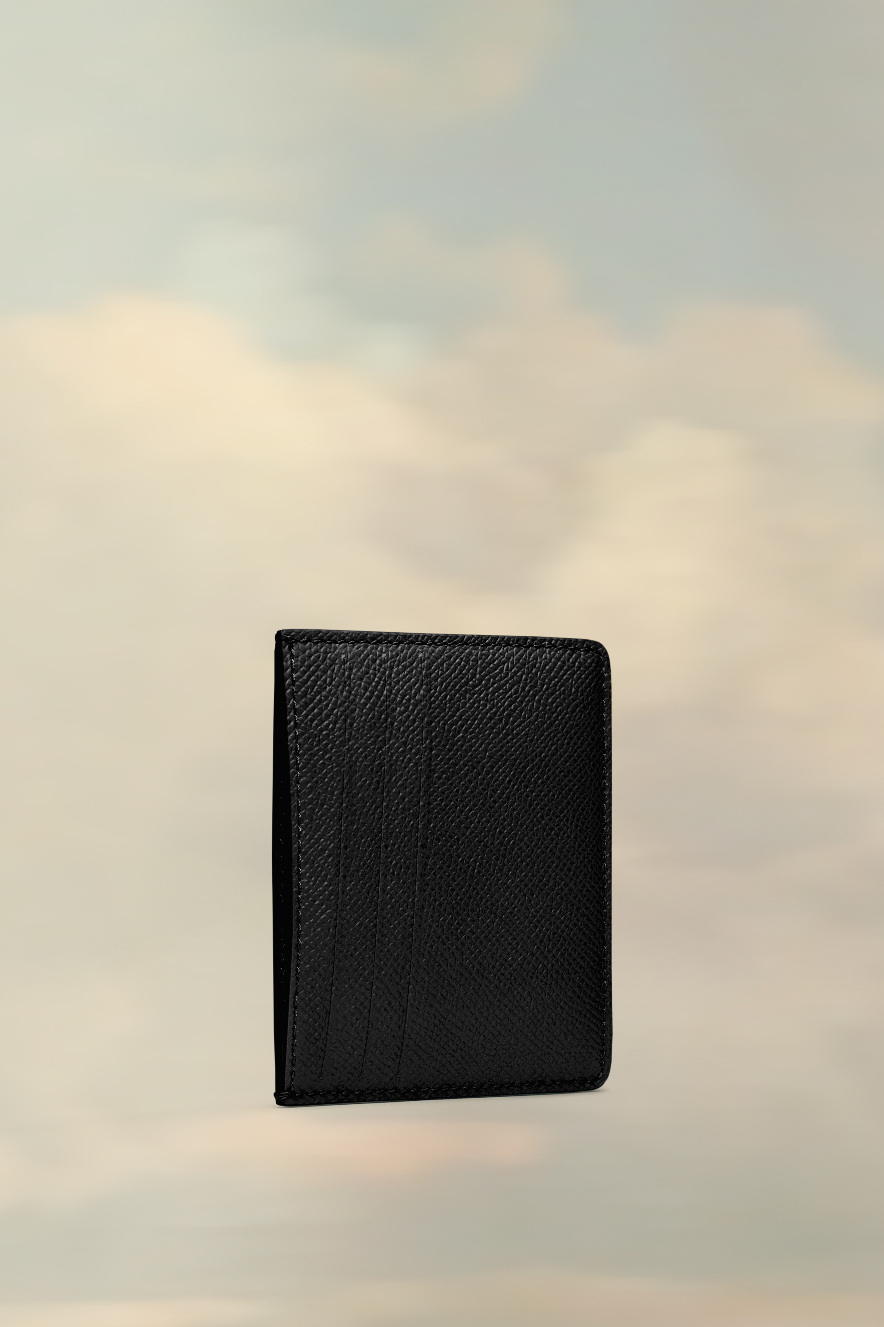 Porte-carte de crédit en cuir Noir