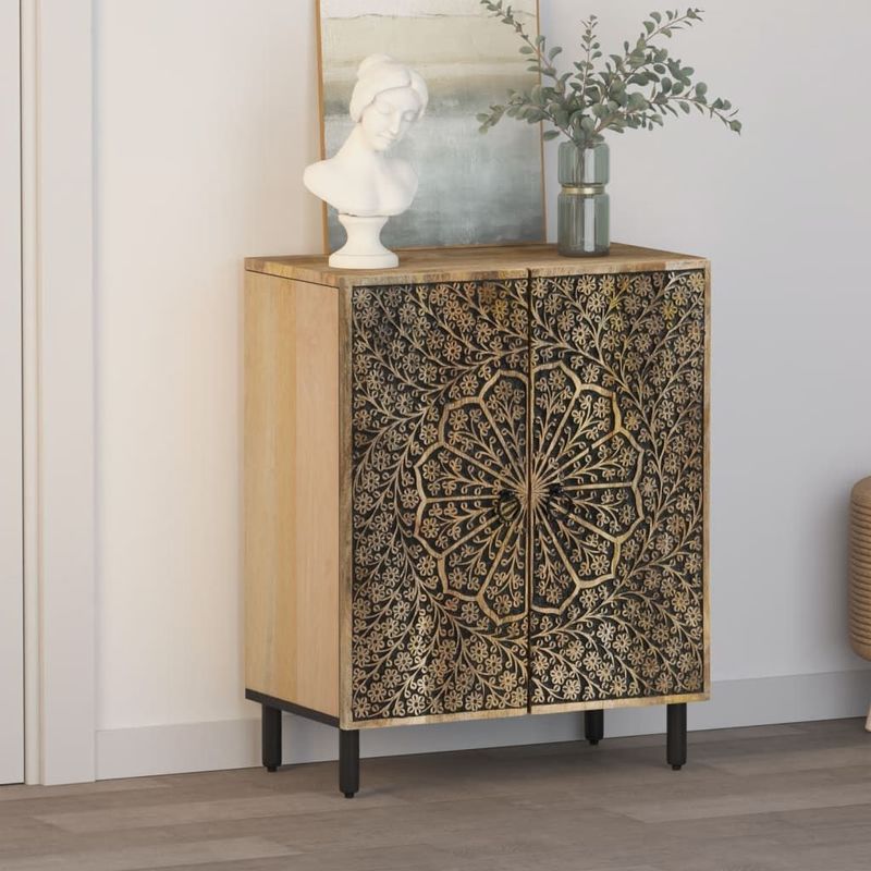 vidaXL - Bijzetkast - Massief Mangohout - 60x33x75 cm