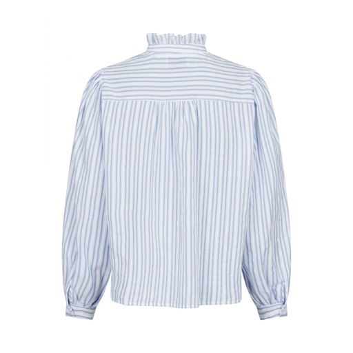 Neo Noir Johanna Stripe Bluse, Light Blue, 42