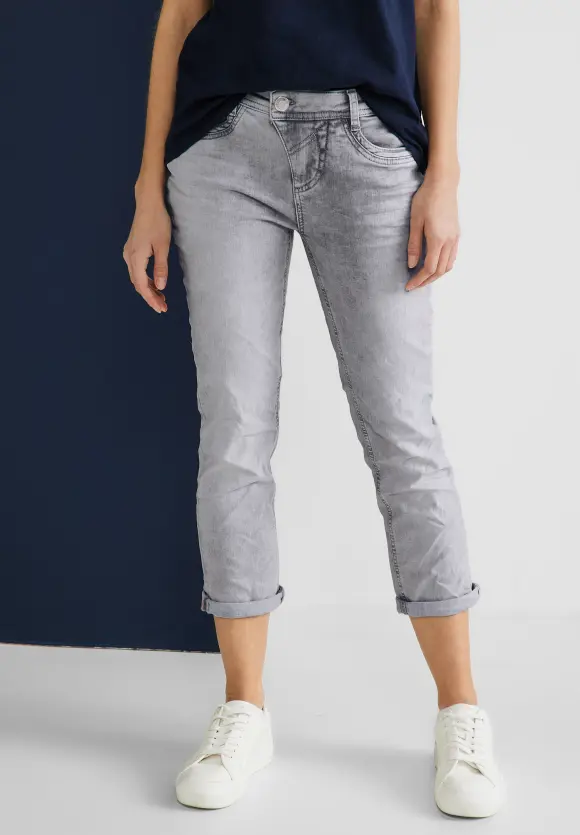 Casual Fit Caprihose - autentic grey bleach