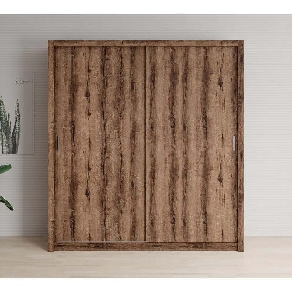 Meubella - Kledingkast Blake - Donker eiken - 200 cm