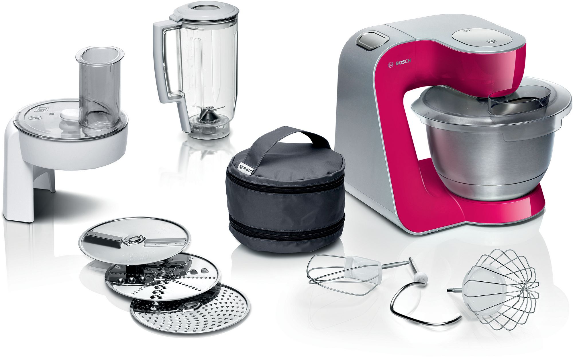 # PRODUTO RECONDICIONADO # Robô de Cozinha Série 4 MUM 5 1000W Vermelho, Prata MUM58420--B