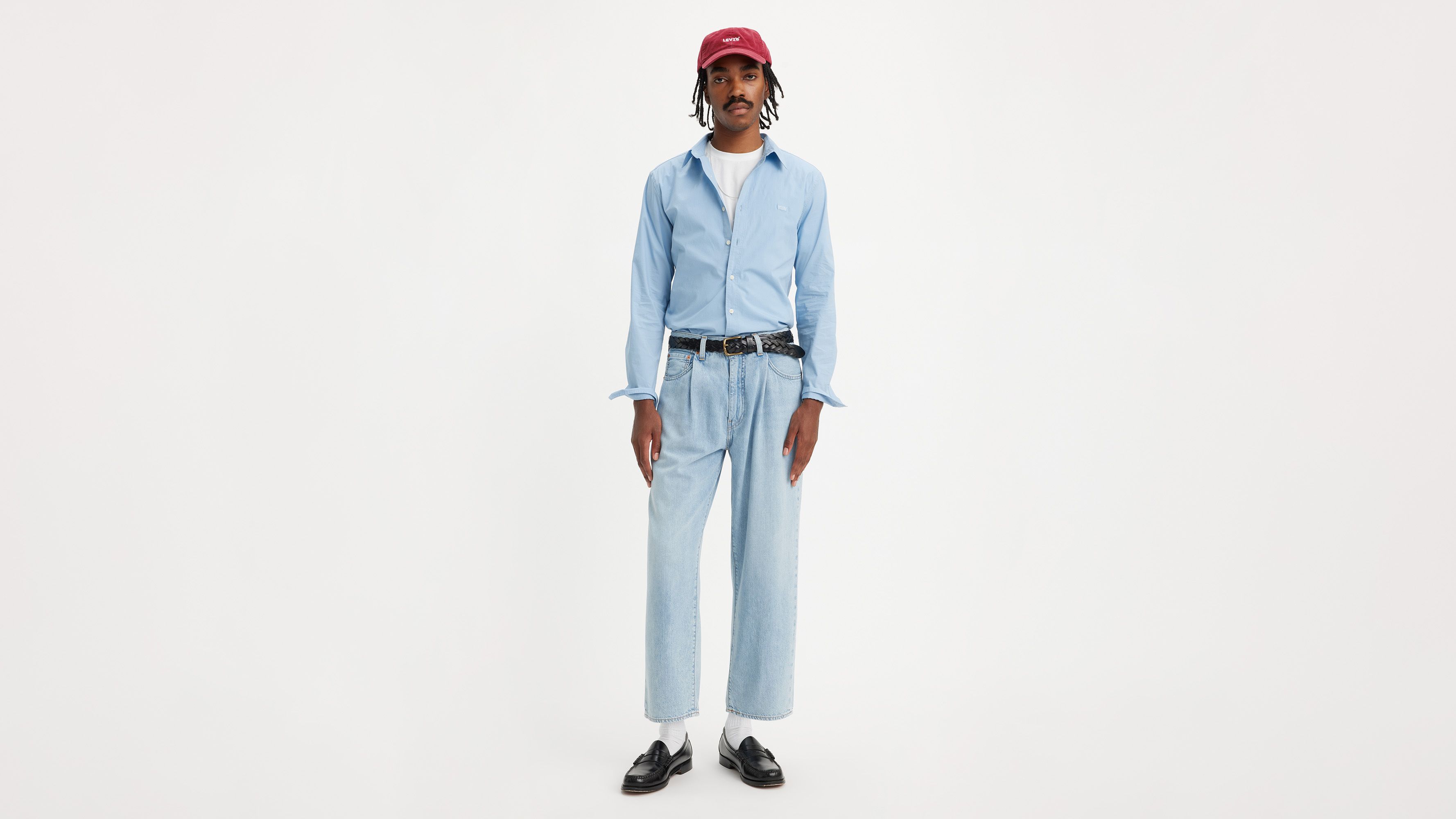 Pantalon crop à pinces 568™ Stay Loose Lightweight - Varsity Academia Lightweight - Bleu