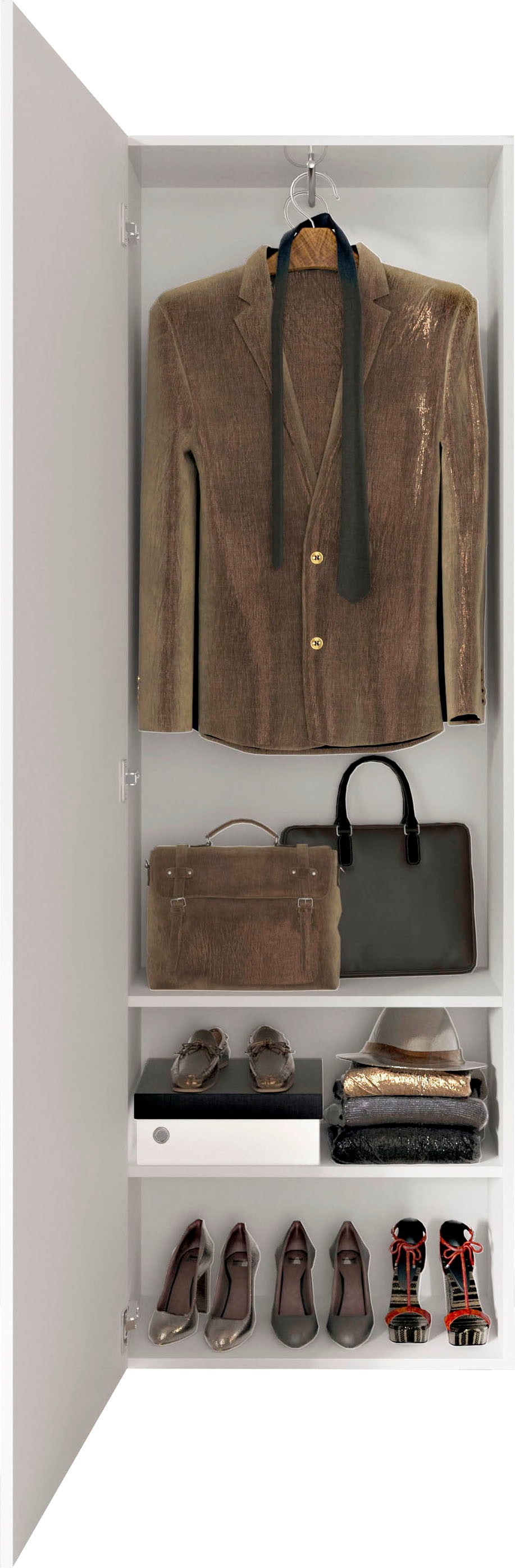 INOSIGN Garderobenschrank »Vittoria, Breite 60 cm, Höhe 186 cm« Front mit Spiegel und Siebdruck